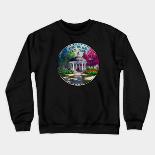 Gazebo at Town Square - Spring - Blue  Sky - Gilmore Crewneck Sweatshirt